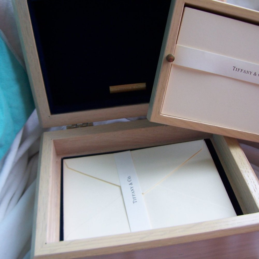 Tiffany & Co. Blond Wood Kent Correspondence Box